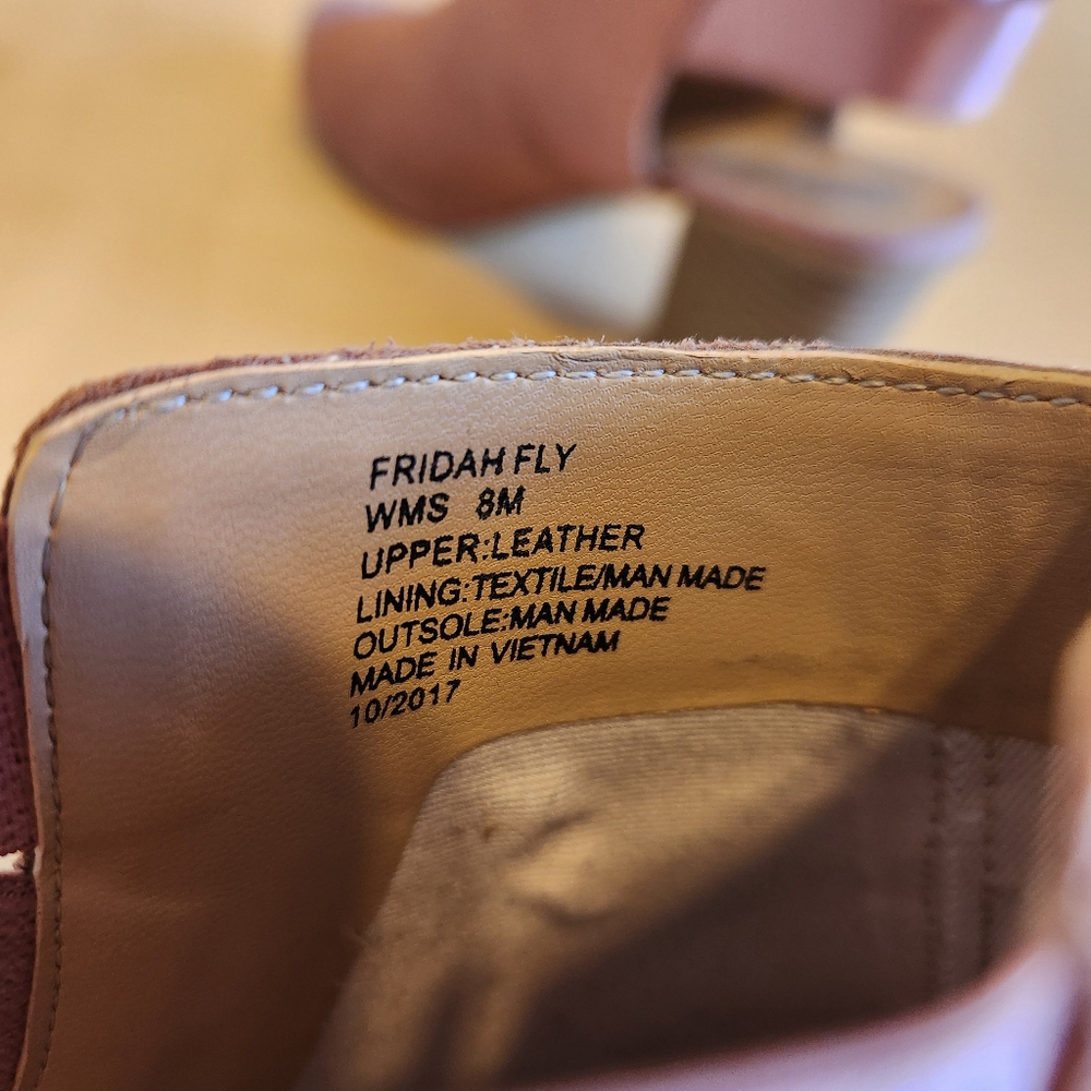 Kenneth Cole Reaction Women's Leather Fridah Fly Open Toe Mauve Bootie - Size 8M - Picture 8 of 13